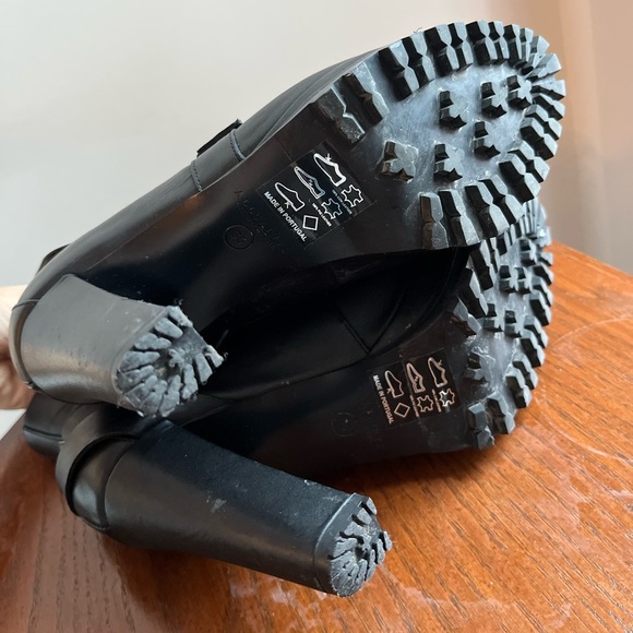 ALLSAINTS Esma Boot Heels Black Leather Made in Portugal Size 36 EU - Picture 14 of 16